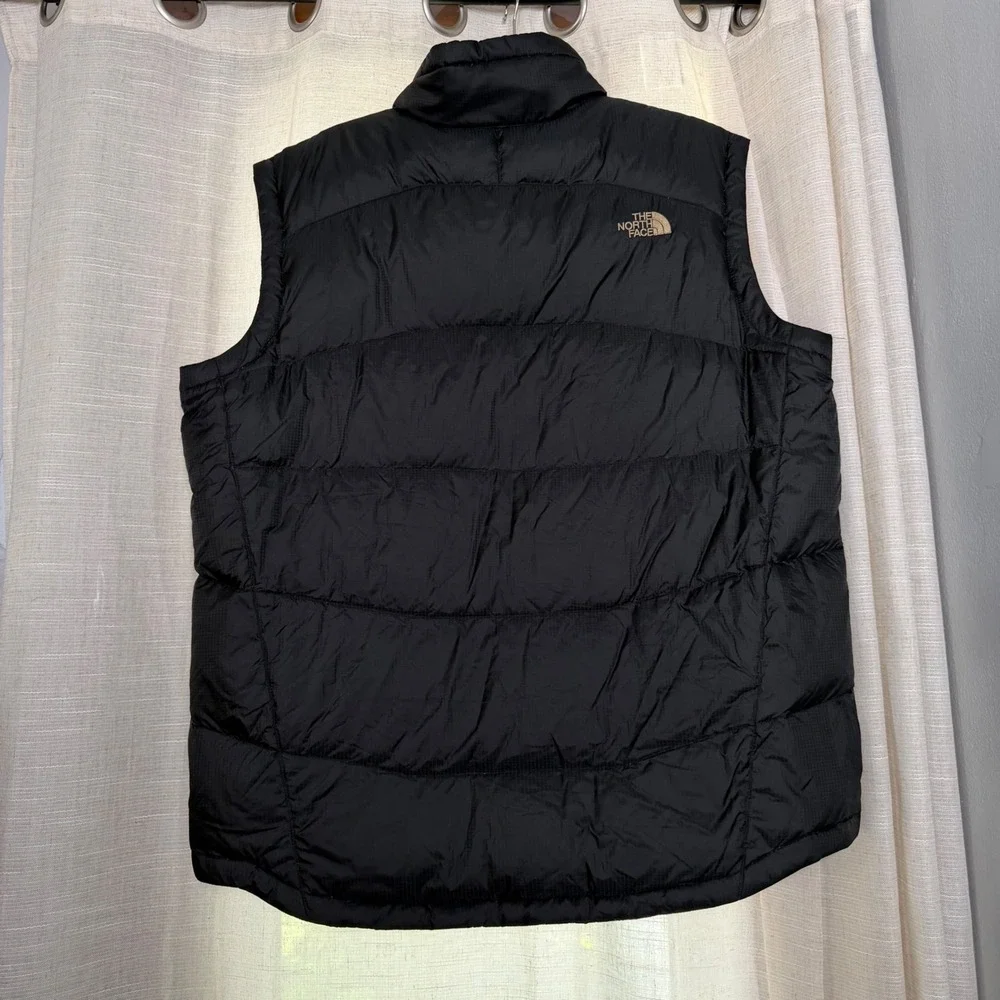 North Face Cryptic Puffer Vest 700 Fill Down Black Ripstop Men's XL Extra Large